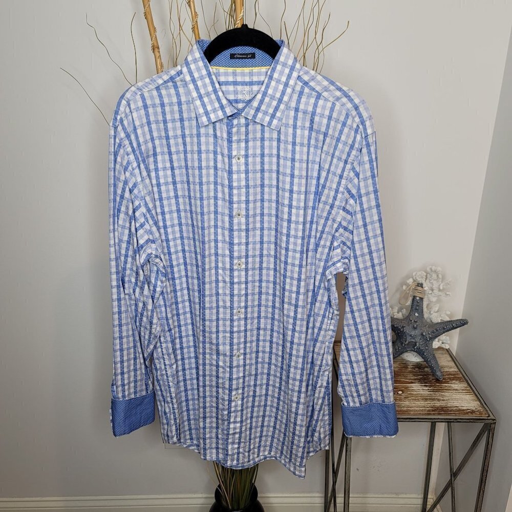 Bugatchi Uomo Button Up Mens Medium - image 1